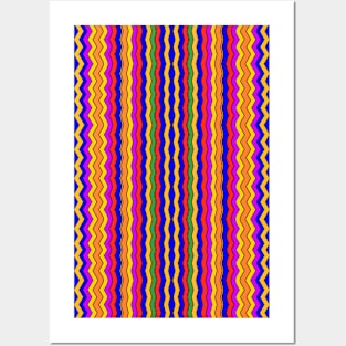 Wavy Colorful Stripes Posters and Art